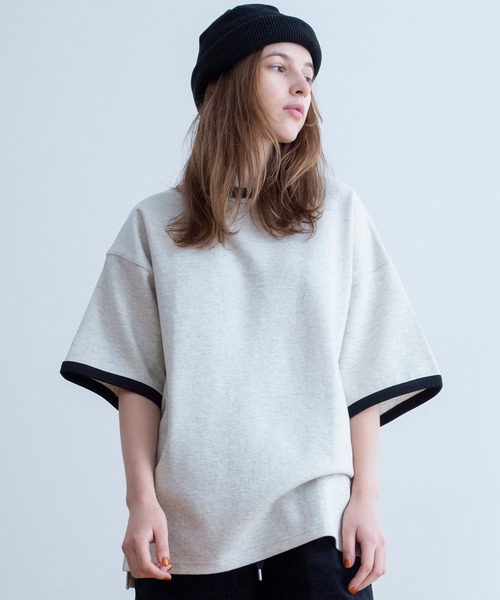Universal Style Wear（ユニバーサルスタイルウェア）の「Universal Style Wear リンガー ルーズ Tee（Tシャツ/カットソー・メンズ・サックスブルー/オートミール/ベージュ/ホワイト・LARGE/MEDIUM/X-LARGE）」の4枚目の写真