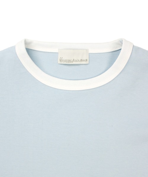 Universal Style Wear（ユニバーサルスタイルウェア）の「Universal Style Wear リンガー ルーズ Tee（Tシャツ/カットソー・メンズ・サックスブルー/オートミール/ベージュ/ホワイト・LARGE/MEDIUM/X-LARGE）」の15枚目の写真
