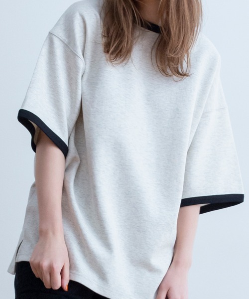Universal Style Wear（ユニバーサルスタイルウェア）の「Universal Style Wear リンガー ルーズ Tee（Tシャツ/カットソー・メンズ・サックスブルー/オートミール/ベージュ/ホワイト・LARGE/MEDIUM/X-LARGE）」の12枚目の写真