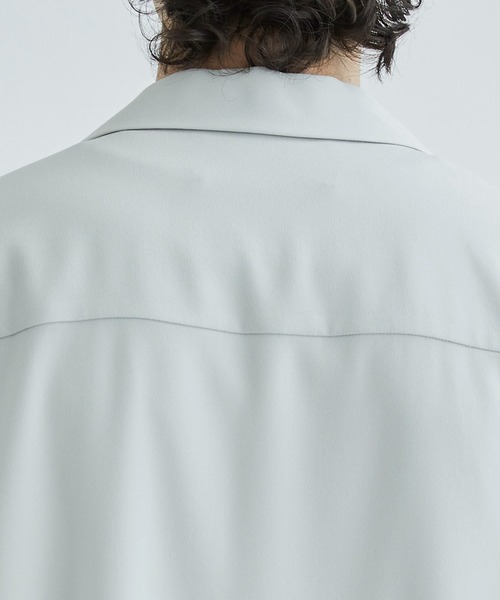 city（シティ）の「GEORGETTE  OPEN COLLAR SHIRTS S/S（シャツ/ブラウス・メンズ・ダークグリーン/ブラック/サックスブルー/ライトグレー/ライトブルーグレー・1/2/3）」の17枚目の写真