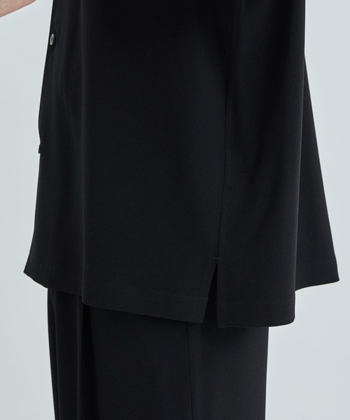 city（シティ）の「GEORGETTE  OPEN COLLAR SHIRTS S/S（シャツ/ブラウス・メンズ・ダークグリーン/ブラック/サックスブルー/ライトグレー/ライトブルーグレー・1/2/3）」の11枚目の写真