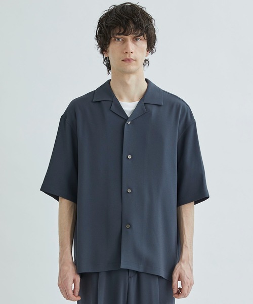 トップス STUDIOUS CITY OPEN COLLAR SHIRTS Open Collar Shirt(FREE GREY): STUDIOUS: WOMENS｜ STUDIOUS