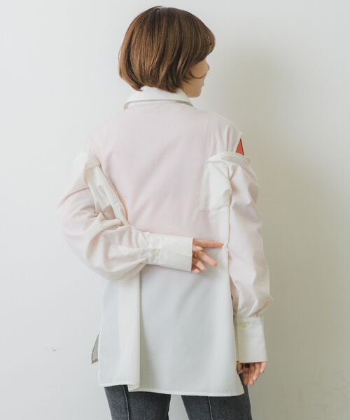 RETRO GIRL(レトロガール)の「肩開き2wayシャツ(シャツ/ブラウス・レディース・グリーン系その他/オフホワイト/ブルー・FREE)」の10枚目の写真
