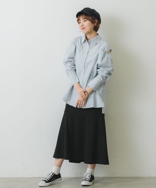 RETRO GIRL(レトロガール)の「肩開き2wayシャツ(シャツ/ブラウス・レディース・グリーン系その他/オフホワイト/ブルー・FREE)」の16枚目の写真