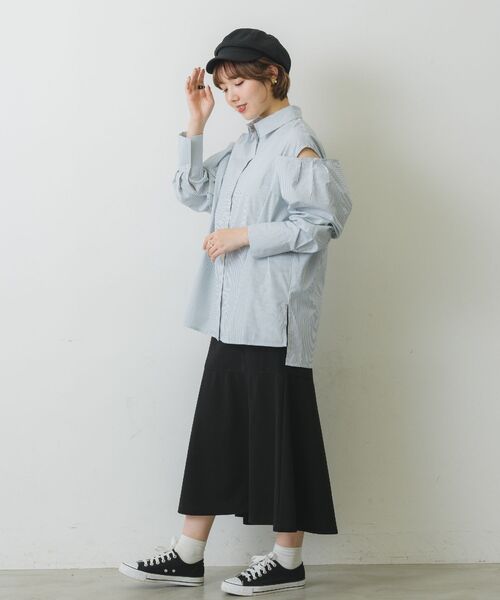 RETRO GIRL(レトロガール)の「肩開き2wayシャツ(シャツ/ブラウス・レディース・グリーン系その他/オフホワイト/ブルー・FREE)」の17枚目の写真