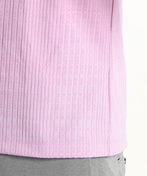 HIDEAWAYS NICOLE（ハイダウェイニコル）の「ランダムストライプ半袖Ｖネックカットソー（Tシャツ/カットソー・メンズ・オフホワイト/サックスブルー/ブラック×ホワイト/ライトグレー/ラベンダー・LARGE/MEDIUM/X-LARGE）」の11枚目の写真