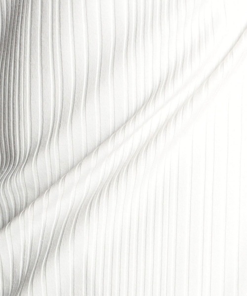 HIDEAWAYS NICOLE（ハイダウェイニコル）の「ランダムストライプ半袖Ｖネックカットソー（Tシャツ/カットソー・メンズ・オフホワイト/サックスブルー/ブラック×ホワイト/ライトグレー/ラベンダー・LARGE/MEDIUM/X-LARGE）」の12枚目の写真