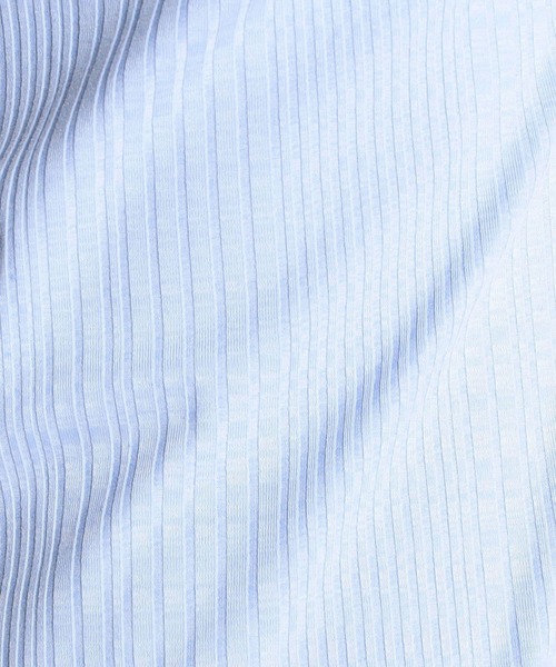 HIDEAWAYS NICOLE（ハイダウェイニコル）の「ランダムストライプ半袖Ｖネックカットソー（Tシャツ/カットソー・メンズ・オフホワイト/サックスブルー/ブラック×ホワイト/ライトグレー/ラベンダー・LARGE/MEDIUM/X-LARGE）」の15枚目の写真