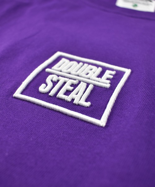 DOUBLE STEAL(ダブルスティール)の「スクエア刺繍 Tシャツ(Tシャツ/カットソー・メンズ・ホワイト/ライトブルー/ブラック/パープル/イエロー・MEDIUM/LARGE/X-LARGE/XX-LARGE)」の10枚目の写真