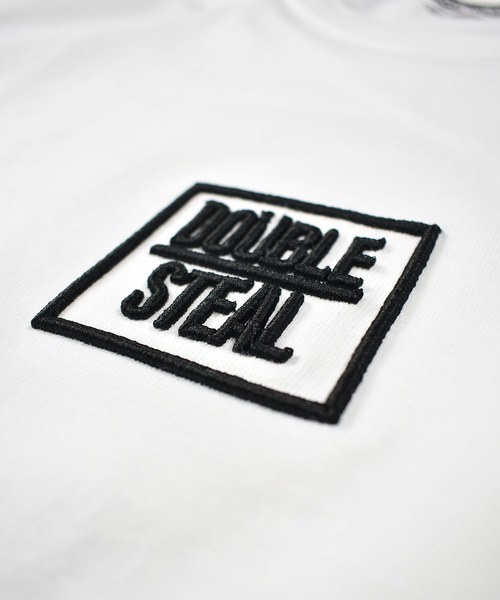 DOUBLE STEAL(ダブルスティール)の「スクエア刺繍 Tシャツ(Tシャツ/カットソー・メンズ・ホワイト/ライトブルー/ブラック/パープル/イエロー・MEDIUM/LARGE/X-LARGE/XX-LARGE)」の11枚目の写真