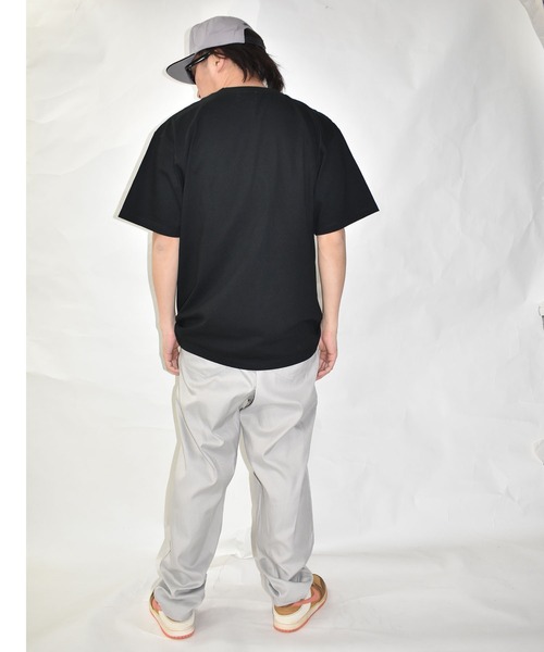 DOUBLE STEAL(ダブルスティール)の「スクエア刺繍 Tシャツ(Tシャツ/カットソー・メンズ・ホワイト/ライトブルー/ブラック/パープル/イエロー・MEDIUM/LARGE/X-LARGE/XX-LARGE)」の13枚目の写真