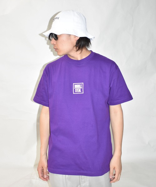 DOUBLE STEAL(ダブルスティール)の「スクエア刺繍 Tシャツ(Tシャツ/カットソー・メンズ・ホワイト/ライトブルー/ブラック/パープル/イエロー・MEDIUM/LARGE/X-LARGE/XX-LARGE)」の16枚目の写真