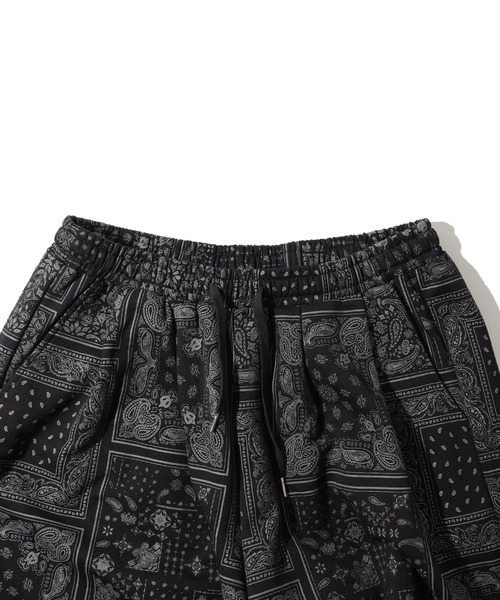 Subciety（サブサエティ）の「PAISLEY SWEAT SHORTS（スウェットパンツ・メンズ・ブラック/オリーブ/グレー・MEDIUM/LARGE/X-LARGE）」の7枚目の写真