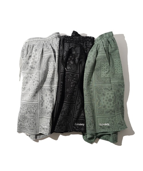 Subciety（サブサエティ）の「PAISLEY SWEAT SHORTS（スウェットパンツ・メンズ・ブラック/オリーブ/グレー・MEDIUM/LARGE/X-LARGE）」の10枚目の写真