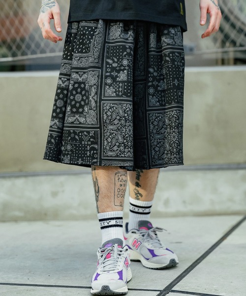 Subciety（サブサエティ）の「PAISLEY SWEAT SHORTS（スウェットパンツ・メンズ・ブラック/オリーブ/グレー・MEDIUM/LARGE/X-LARGE）」の12枚目の写真