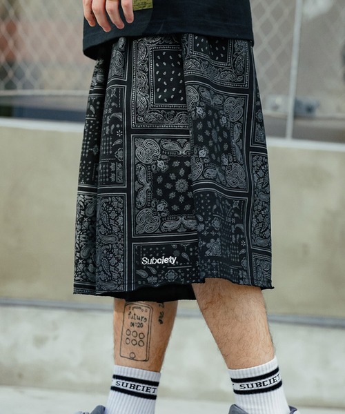 Subciety（サブサエティ）の「PAISLEY SWEAT SHORTS（スウェットパンツ・メンズ・ブラック/オリーブ/グレー・MEDIUM/LARGE/X-LARGE）」の13枚目の写真
