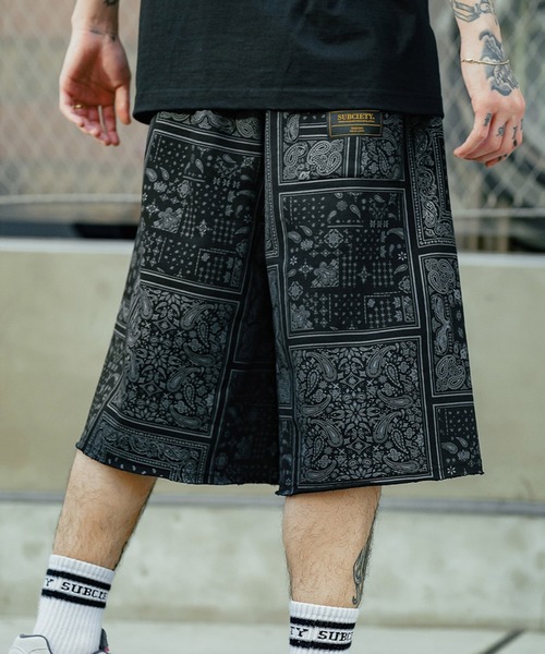 Subciety（サブサエティ）の「PAISLEY SWEAT SHORTS（スウェットパンツ・メンズ・ブラック/オリーブ/グレー・MEDIUM/LARGE/X-LARGE）」の14枚目の写真
