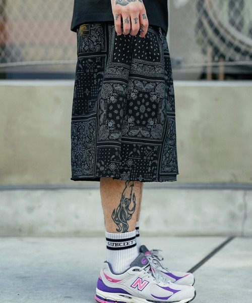 Subciety（サブサエティ）の「PAISLEY SWEAT SHORTS（スウェットパンツ・メンズ・ブラック/オリーブ/グレー・MEDIUM/LARGE/X-LARGE）」の15枚目の写真