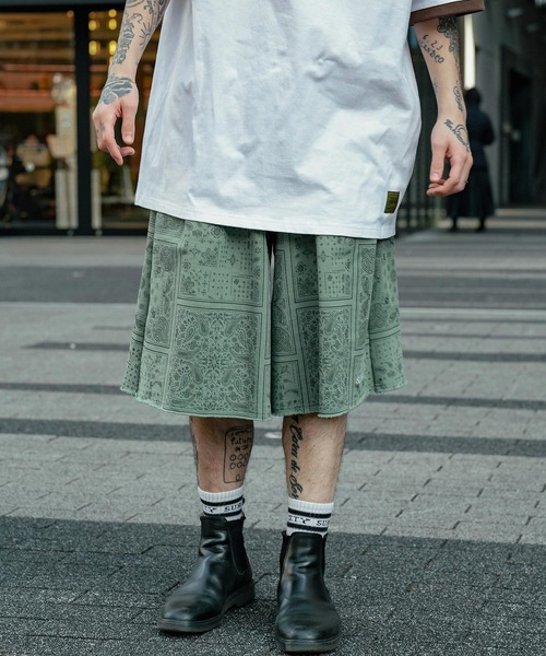 Subciety（サブサエティ）の「PAISLEY SWEAT SHORTS（スウェットパンツ・メンズ・ブラック/オリーブ/グレー・MEDIUM/LARGE/X-LARGE）」の21枚目の写真