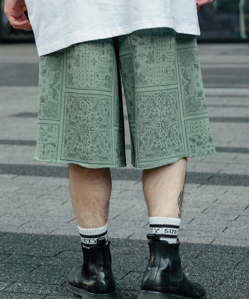Subciety（サブサエティ）の「PAISLEY SWEAT SHORTS（スウェットパンツ・メンズ・ブラック/オリーブ/グレー・MEDIUM/LARGE/X-LARGE）」の22枚目の写真