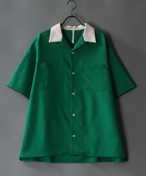 SITRY(シトリー)の「T/R wide silhouette cleric open collar shirt/ワイドシルエット クレリック オープンカラーシャツ(シャツ/ブラウス・メンズ・ベージュ/カーキ/サックスブルー/グリーン/ブラック/オフホワイト/モカ・L/XL/M)」の6枚目の写真