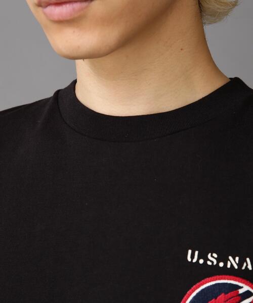 AVIREX（アヴィレックス）の「TOP GUN SHEETING PATCH T-SHIT / トップガン シーチング パッチ Tシャツ / AVIREX / アヴィレックス（Tシャツ/カットソー・メンズ・ホワイト/ブラック/オレンジ/ネイビー・M/L/2XL/XL）」の10枚目の写真