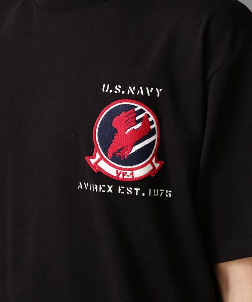 AVIREX（アヴィレックス）の「TOP GUN SHEETING PATCH T-SHIT / トップガン シーチング パッチ Tシャツ / AVIREX / アヴィレックス（Tシャツ/カットソー・メンズ・ホワイト/ブラック/オレンジ/ネイビー・M/L/2XL/XL）」の11枚目の写真