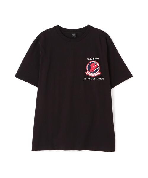AVIREX（アヴィレックス）の「TOP GUN SHEETING PATCH T-SHIT / トップガン シーチング パッチ Tシャツ / AVIREX / アヴィレックス（Tシャツ/カットソー・メンズ・ホワイト/ブラック/オレンジ/ネイビー・M/L/2XL/XL）」の14枚目の写真