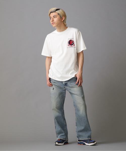 AVIREX(アヴィレックス)の「TOP GUN SHEETING PATCH T-SHIT / トップガン シーチング パッチ Tシャツ / AVIREX / アヴィレックス(Tシャツ/カットソー・メンズ・ホワイト/ブラック/オレンジ/ネイビー・M/L/2XL/XL)」の14枚目の写真