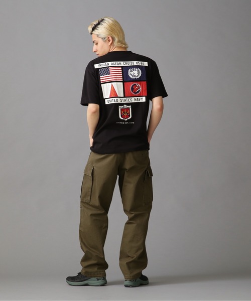 AVIREX(アヴィレックス)の「TOP GUN SHEETING PATCH T-SHIT / トップガン シーチング パッチ Tシャツ / AVIREX / アヴィレックス(Tシャツ/カットソー・メンズ・ホワイト/ブラック/オレンジ/ネイビー・M/L/2XL/XL)」の10枚目の写真