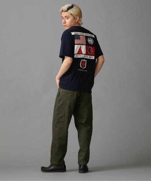 AVIREX(アヴィレックス)の「TOP GUN SHEETING PATCH T-SHIT / トップガン シーチング パッチ Tシャツ / AVIREX / アヴィレックス(Tシャツ/カットソー・メンズ・ホワイト/ブラック/オレンジ/ネイビー・M/L/2XL/XL)」の18枚目の写真