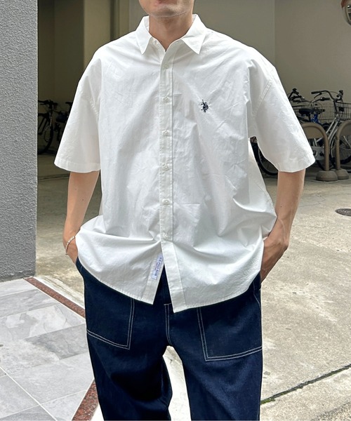 U.S. POLO ASSN.(ユーエスポロアッスン)の「半袖ビッグシャツ(シャツ/ブラウス・メンズ・イエロー/インディゴブルー/ブルー/ホワイト/サックスブルー/ネイビー/ホワイト系その他・MEDIUM/LARGE)」の14枚目の写真