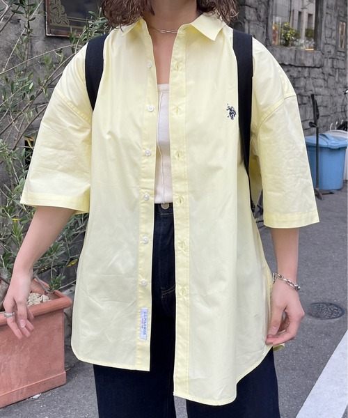 U.S. POLO ASSN.(ユーエスポロアッスン)の「半袖ビッグシャツ(シャツ/ブラウス・メンズ・イエロー/インディゴブルー/ブルー/ホワイト/サックスブルー/ネイビー/ホワイト系その他・MEDIUM/LARGE)」の11枚目の写真
