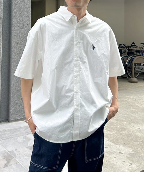 U.S. POLO ASSN.(ユーエスポロアッスン)の「半袖ビッグシャツ(シャツ/ブラウス・メンズ・イエロー/インディゴブルー/ブルー/ホワイト/サックスブルー/ネイビー/ホワイト系その他・MEDIUM/LARGE)」の16枚目の写真