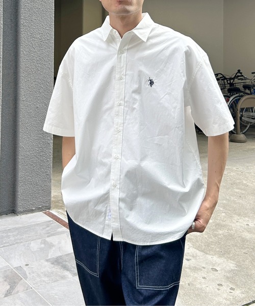 U.S. POLO ASSN.(ユーエスポロアッスン)の「半袖ビッグシャツ(シャツ/ブラウス・メンズ・イエロー/インディゴブルー/ブルー/ホワイト/サックスブルー/ネイビー/ホワイト系その他・MEDIUM/LARGE)」の12枚目の写真