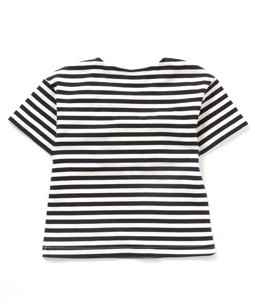 BREEZE（ブリーズ）の「ボーダードッキングTシャツ（Tシャツ/カットソー・キッズ・ブラック/サックスブルー・110/140/130/120/90/100/80）」の6枚目の写真