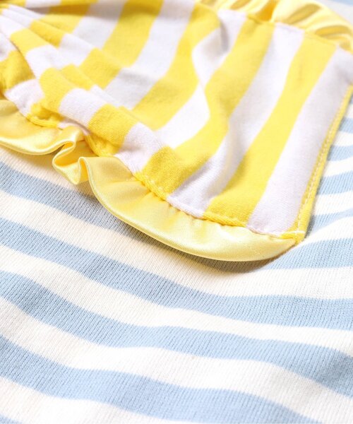 BREEZE（ブリーズ）の「ボーダードッキングTシャツ（Tシャツ/カットソー・キッズ・ブラック/サックスブルー・110/140/130/120/90/100/80）」の10枚目の写真