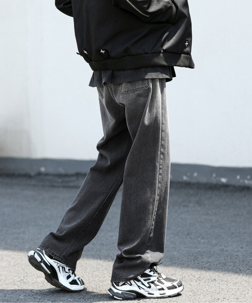 neos(ネオス)の「【neos -addictive design-】ルーズシルエット グラデーション ワイド デニム パンツ(デニムパンツ・メンズ・ブラック/ブルー・MEDIUM/LARGE/X-LARGE)」の9枚目の写真