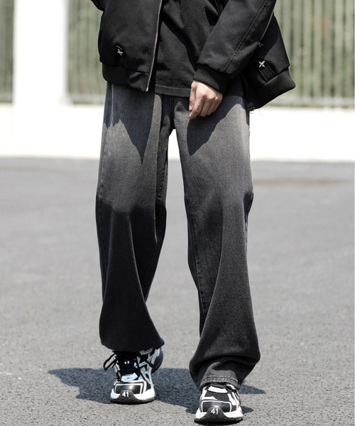 neos(ネオス)の「【neos -addictive design-】ルーズシルエット グラデーション ワイド デニム パンツ(デニムパンツ・メンズ・ブラック/ブルー・MEDIUM/LARGE/X-LARGE)」の5枚目の写真