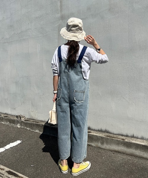 ISOOK（アイスー）の「Design denim overall / デザインデニム