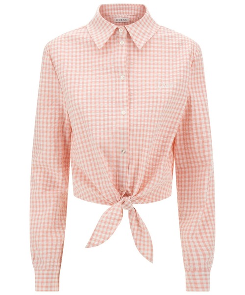 Guess（ゲス）の「Fadwa Bowed Shirt シャツ ブラウス レディース（シャツ/ブラウス・レディース・ライトピンク・SMALL/X-SMALL/MEDIUM）」の2枚目の写真
