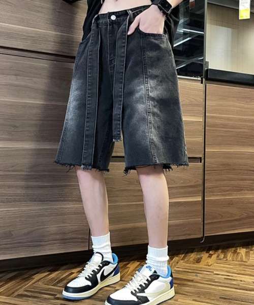 MIU MIU ARCHIVE デニム袴ワイドパンツ 26 ハーフパンツ 伊製 カットオフワイドハーフパンツ（デニムパンツ）｜MGV（エムジー