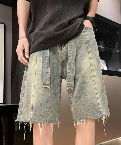 カットオフワイドハーフパンツ（デニムパンツ）｜MGV（エムジーヴィー