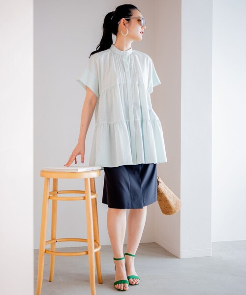 組曲(クミキョク)の「【ベルト付】リネン混オックスストレッチ キュロットパンツ(その他パンツ・レディース・ベージュ系/ブラック系・2/1/3)」の4枚目の写真
