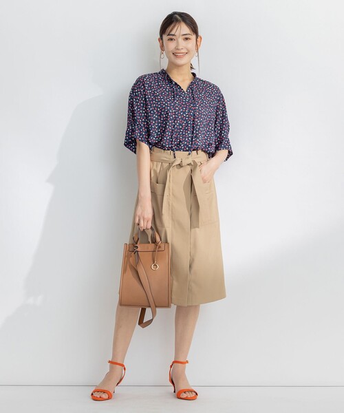 組曲(クミキョク)の「【ベルト付】リネン混オックスストレッチ キュロットパンツ(その他パンツ・レディース・ベージュ系/ブラック系・2/1/3)」の15枚目の写真