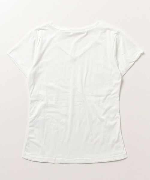 Dream garden（ドリームガーデン）の「Vネック半袖Tシャツ（Tシャツ/カットソー・レディース・ホワイト/ブラック/イエロー/オレンジ/グリーン/チェリーピンク/ターコイズブルー・M/L/XL/XXL）」の8枚目の写真