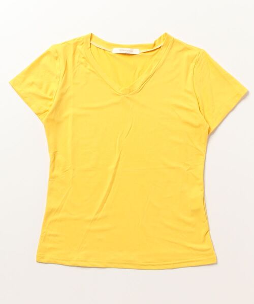 Dream garden（ドリームガーデン）の「Vネック半袖Tシャツ（Tシャツ/カットソー・レディース・ホワイト/ブラック/イエロー/オレンジ/グリーン/チェリーピンク/ターコイズブルー・M/L/XL/XXL）」の10枚目の写真