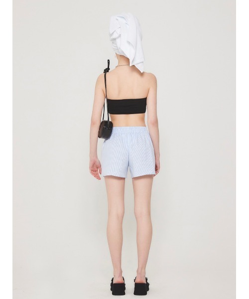 CRANK(クランク)の「韓国ブランド CRANK クランク METAL LOGO BRA TOP ブラトップ(チューブトップ・レディース・ホワイト/ブラック/杢グレー・ONE SIZE)」の12枚目の写真