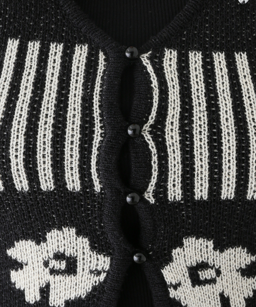 SLOBE citron.（スローブシトロン）の「SLOBE citron. Flowerニットベスト（ベスト・レディース・ブラック・FREE）」の17枚目の写真