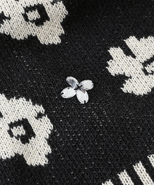 SLOBE citron.（スローブシトロン）の「SLOBE citron. Flowerニットベスト（ベスト・レディース・ブラック・FREE）」の11枚目の写真